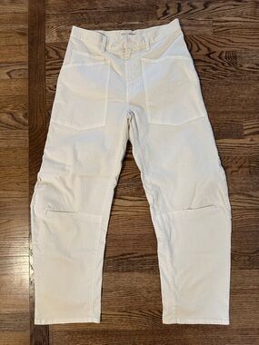 Nili Lotan Cream High-Rise Pants